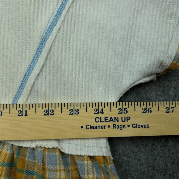 Pol Pullover Short Sleeve Tunic Top Women's Size Small Plaid Bottom NWT - Picture 7 of 9